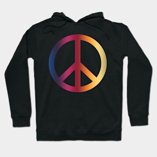 Peace Linear Gradient (Clear/White) Hoodie